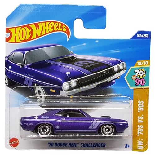 Hot Wheels - ´70 Dodge Hemi Challenger - HW: ´70s vs. ´90s 10/10 - HYY96 - Short Card - Mopar - violett metallic - Mattel 2025-1:64 von Hot Wheels