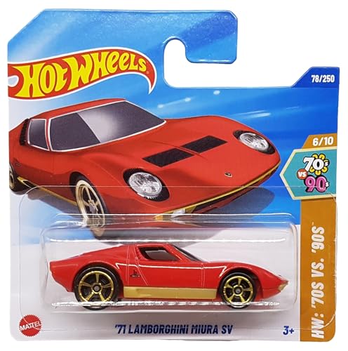 Hot Wheels - ´71 Lamborghini Miura SV - HW: ´70s vs. `90s 6/10 - HYX22 - Short Card - rot - Mattel 2025-1:64 von Hot Wheels