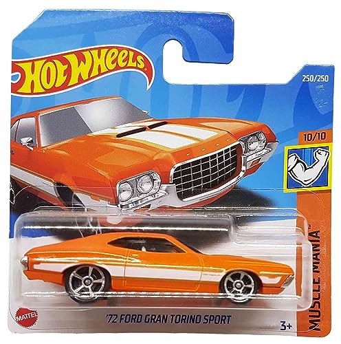 Hot Wheels - ´72 Ford Gran Torino Sport - Muscle Mania 10/10 - HCW29 - Short Card - orange - Mattel 2022 Hot Wheels - ´72 Ford Gran Torino Sport - Muscle Mania 10/10 - HCW29 - Short Card - orange - Mattel 2022 von Hot Wheels
