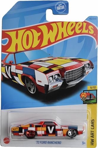 Hot Wheels '72 Ford Ranchero, HW Art Cars 9/10 [Red Multi] 142/250 von Hot Wheels