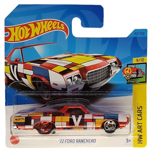 Hot Wheels - ´72 Ford Ranchero - HW Art Cars 9/10 - HKH53 - Short Card - Pick-up-Modell - Mattel 2023 - 1:64 von Hot Wheels