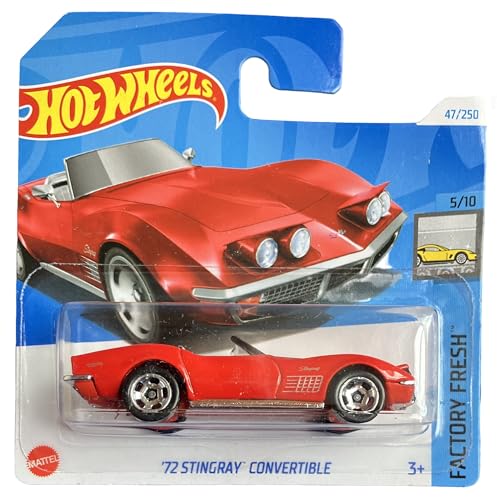 Hot Wheels - ´72 Stingray Convertible - Factory Fresh 5/10 - HTD09 - Short Card - Corvette - GM - rot - Mattel 2024 - 1:64 Hot Wheels - ´72 Stingray Convertible - Factory Fresh 5/10 - HTD09 - Short Card - Corvette - GM - rot - Mattel 2024 - 1:64 von Hot Wheels