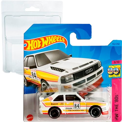 Hot Wheels ´84 Audi Sport Quattro HW: The ´80s 9/10 (152/250) HKJ66 Short Card Mattel 2023 + Blister & Card Protector Pack Friki Monkey von Hot Wheels