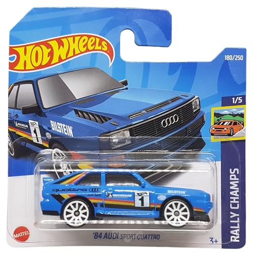 Hot Wheels - ´84 Audi Sport Quattro - Rally Champs 1/5 - HCX60 - Short Card - Michelin - Bilstein - Hella - Mattel 2022 von Hot Wheels