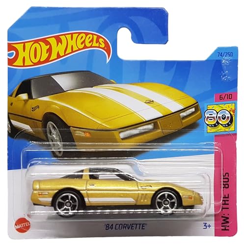 Hot Wheels - ´84 Corvette - HW: The ´80s 6/10 - HKG83 - Short Card - GM - Gold metallic - Mattel 2023 von Hot Wheels