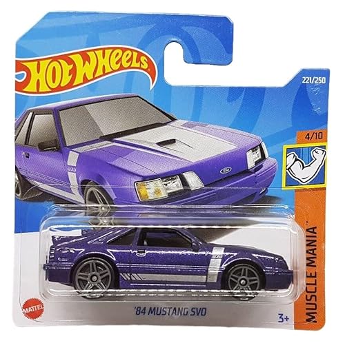 Hot Wheels - ´84 Mustang SVO - Muscle Mania 4/10 - HCW28 - Short Card - Purple - Ford - Mattel 2022 von Hot Wheels