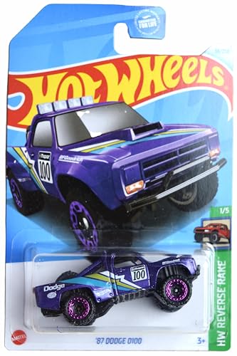 Hot Wheels '87 Dodge D100, HW Reverse-Rechen 1/5 [Lila] 38/250 von Hot Wheels