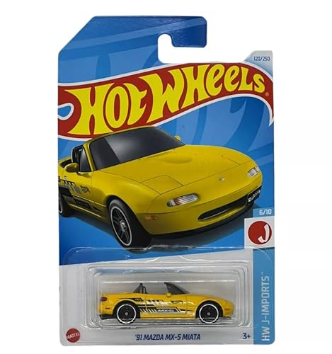 Hot Wheels 91 Mazda MX-5 Miata, Gelb, HW J-Imports 6/10 von Hot Wheels