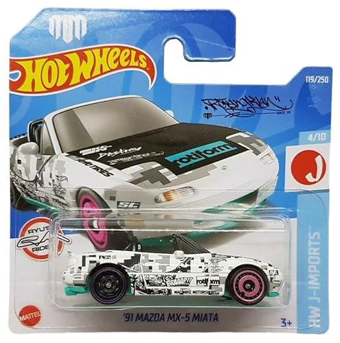 Hot Wheels - ´91 Mazda MX-5 Miata - HW J-Imports 4/10 - HCV77 - Short Card - Ryus Rides - Rotiform - Mattel 2022 Hot Wheels - ´91 Mazda MX-5 Miata - HW J-Imports 4/10 - HCV77 - Short Card - Ryus Rides - Rotiform - Mattel 2022 von Hot Wheels