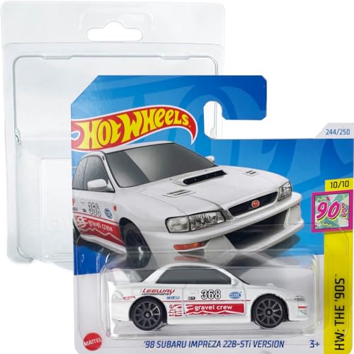 Hot Wheels '98 Subaru Impreza 22b-STI Version HW: The 90's 10/10 (244/250) HTB12 Short Card 2024 + Protector Short Card von Hot Wheels