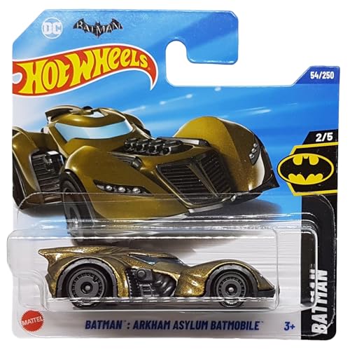 Hot Wheels - Arkham Asylum Batmobile - Batman 2/5 - HYX04 - Short Card - DC - Gold metallic - Mattel 2025-1:64 von Hot Wheels