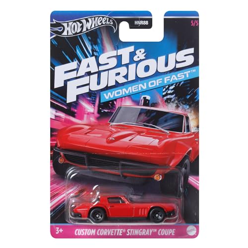 Hot Wheels Auto CUSTOM CORVETTE STINGRAY COUPE - Frauen von FAST AND FURIOUS - Modell Die Cast Maßstab 1:64 - Länge 7cm, HRW40 von Hot Wheels
