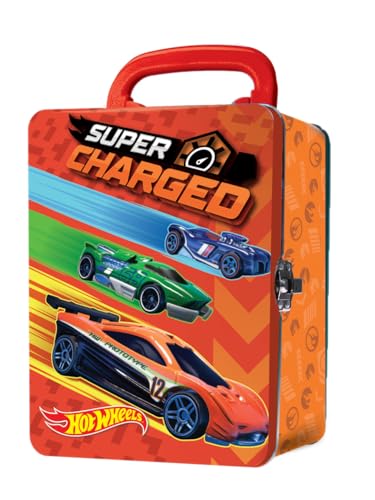 Hot Wheels Auto-Tragetasche aus Metall im Maßstab 1:64, 18 Spielzeugaufbewahrung und Organizer, Geschenk für Sammler, Kinder ab 3 Jahren, 3D-HW-Renndeckel-Design (Autos nicht im Lieferumfang enthalten Hot Wheels Auto-Tragetasche aus Metall im Maßstab 1:64, 18 Spielzeugaufbewahrung und Organizer, Geschenk für Sammler, Kinder ab 3 Jahren, 3D-HW-Renndeckel-Design (Autos nicht im Lieferumfang enthalten von Hot Wheels