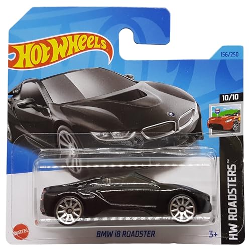 Hot Wheels - BMW i8 Roadster - HW Roadsters 10/10 - HKK13 - Short Card - schwarz - Mattel 2023 von Hot Wheels