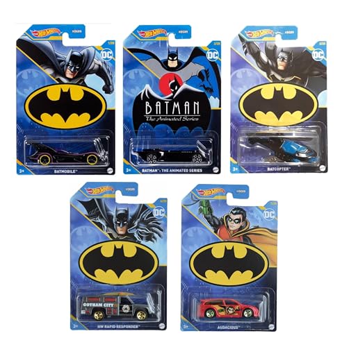 Hot Wheels Batman 2023 Batmobil Komplettset mit 5 Diecast Fahrzeugen Mix 1 von HDG89-956E Release Hot Wheels Batman 2023 Batmobil Komplettset mit 5 Diecast Fahrzeugen Mix 1 von HDG89-956E Release von Hot Wheels