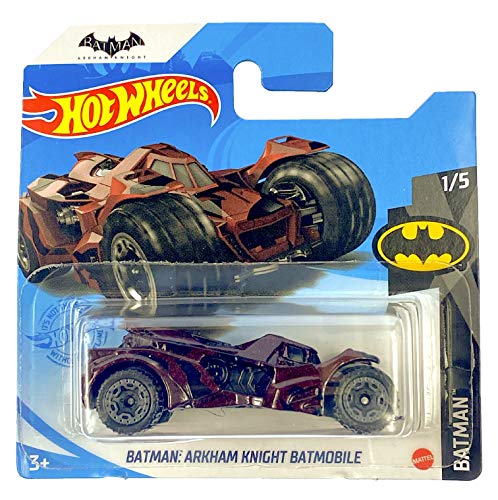 Hot-Wheels Batman Arkham Knight Batmobil (dunkelrot) 1/5 Batman 2021 - 8/250 (kurze Karte) GRX86 von Hot Wheels