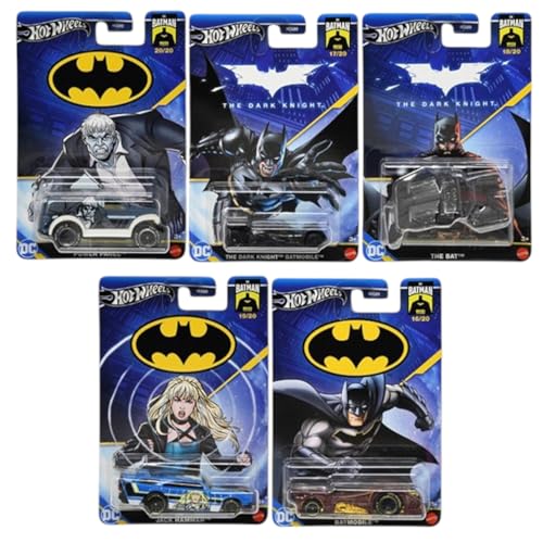 Hot Wheels Batman Die-Cast Vehicle Collection 5-Pack Set DC Comics HDG89-956M Mix 4 2024 von Hot Wheels