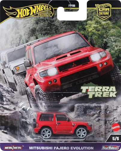 Hot Wheels CAR CULTURE Die Cast Modell Auto Mitsubishi Pajero Evolution Terra Trek - Maßstab 1:64 7cm Premium HRV89 von Hot Wheels