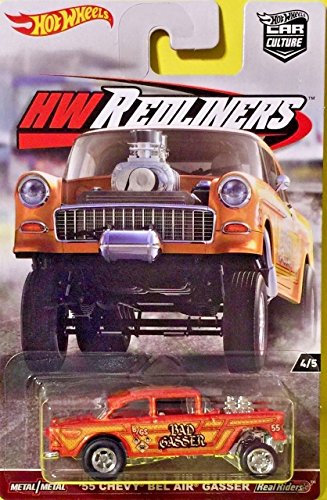 Hot Wheels Car Culture Real Riders Hw Redliner 4/5 - '55 Chevy Bel Air Gasser [Orange] von Hot Wheels