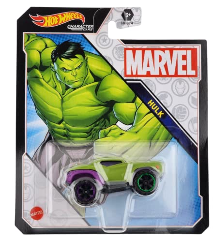 Hot Wheels Charakterautos, Marvel Hulk, Spielzeugfahrzeug für Kinder ab 3 Jahren von Hot Wheels
