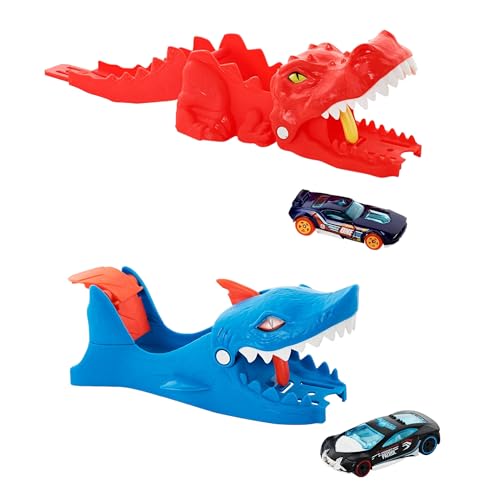 Hot Wheels City Track Nemesis Spielset mit Shark Launcher und Dino Launcher von Hot Wheels