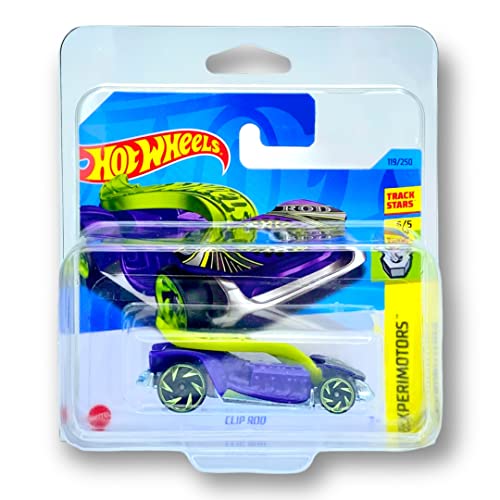 Hot Wheels Clip Rod (HKJ28) 5/5 Experimotors 2023-119/250 (kurze Karte) – wird in einem Klas-Autohalter Schutzkoffer geliefert von Hot Wheels
