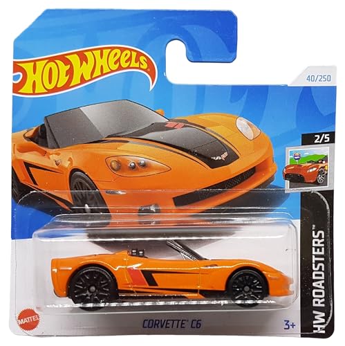 Hot Wheels - Corvette C6 - HW Roadsters 2/5 - HTC14 - Short Card - GM - orange - Mattel 2024 von Hot Wheels