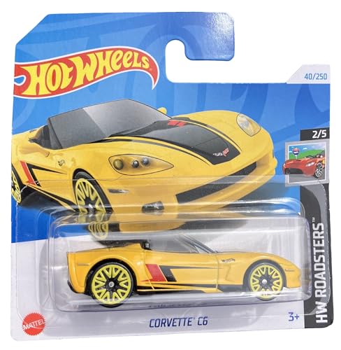 Hot Wheels - Corvette C6 - HW Roadsters 2/5 - HTD20 - Short Card - GM - gelb - Mattel 2024 - 1:64 Hot Wheels - Corvette C6 - HW Roadsters 2/5 - HTD20 - Short Card - GM - gelb - Mattel 2024 - 1:64 von Hot Wheels