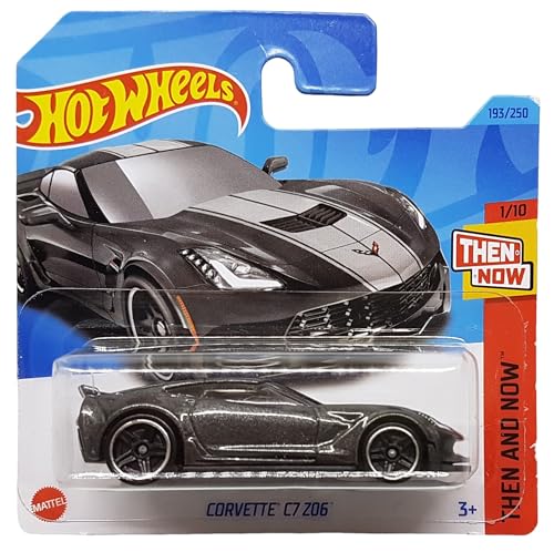 Hot Wheels - Corvette C7 Z06 - Then and Now 1/10 - HKJ40 - Short Card - grau metallic - GM - Mattel 2023 - 1:64 Hot Wheels - Corvette C7 Z06 - Then and Now 1/10 - HKJ40 - Short Card - grau metallic - GM - Mattel 2023 - 1:64 von Hot Wheels