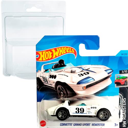 Hot Wheels Corvette Grand Sport Roadster HW Roadsters 3/10 (14/250) HKK09 Short Card Mattel 2023 + Blister & Card Protector Pack Friki Monkey von Hot Wheels