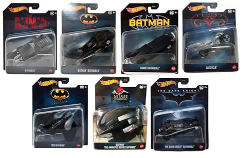 Hot Wheels DC Batman Sammlerstück Die-Cast Fahrzeuge Set, 7 Pack mit Batmobil und Batwing, ab 8 Jahren DKL20-956P Hot Wheels DC Batman Sammlerstück Die-Cast Fahrzeuge Set, 7 Pack mit Batmobil und Batwing, ab 8 Jahren DKL20-956P von Hot Wheels