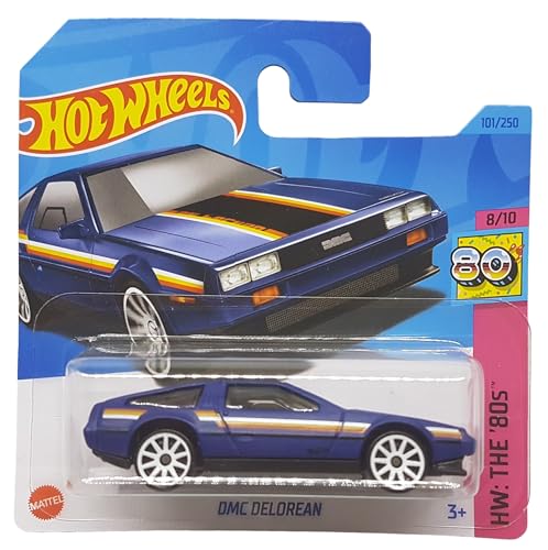 Hot Wheels - DMC Delorean - HW: The ´80s 8/10 - HKJ65 - Short Card - Violet - Mattel 2023 von Hot Wheels
