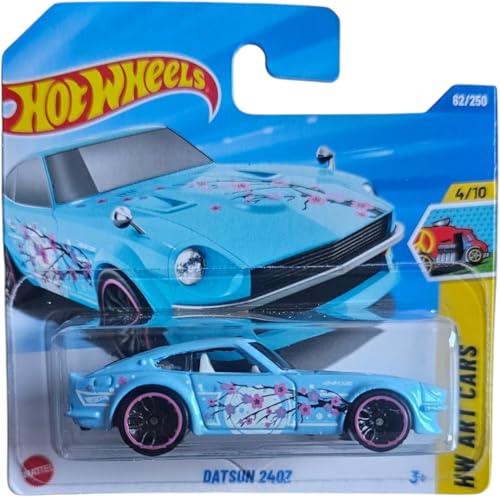 Hot Wheels - Datsun 240Z - HW Art Cars 4/10 - JJB80 - Short Card - Nissan - hellblau metallic - Mattel 2025-1:64 von Hot Wheels