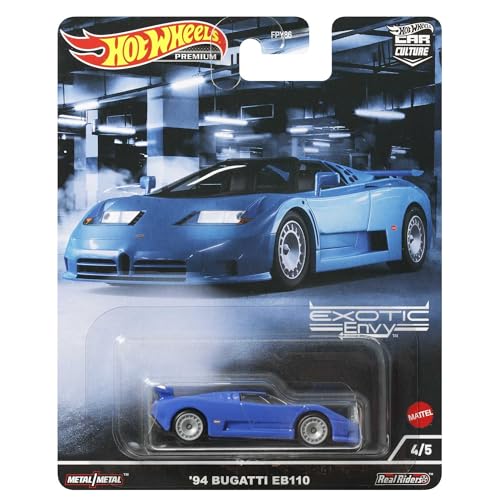 Hot Wheels Die Cast Modell 1994 BUGATTI EB110 Car Culture Maßstab 1:64 7cm Premium Real Riders von Mattel