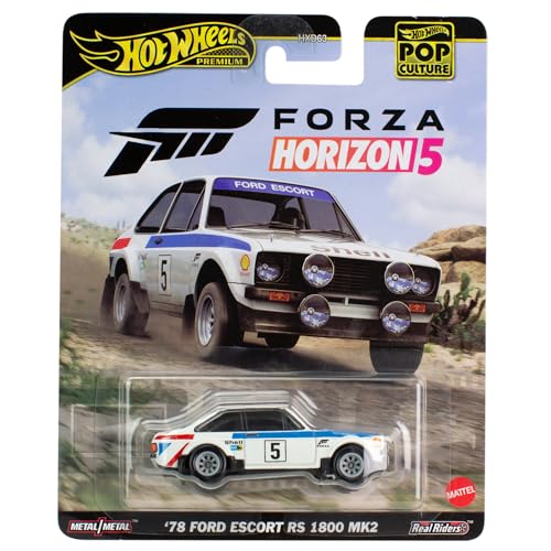 Hot Wheels DieCast Forza Horizon Modellauto 78 Ford Escort RS 1800 MK2 – Maßstab 1/64, Länge 7 cm HLK28 von Hot Wheels