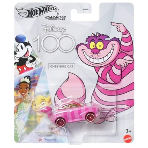 Hot Wheels Disney 100 Character Cars Grinsekatze, Maßstab 1:64, Sammlerstück, Spielzeugauto aus Alice im Wunderland Hot Wheels Disney 100 Character Cars Grinsekatze, Maßstab 1:64, Sammlerstück, Spielzeugauto aus Alice im Wunderland von Hot Wheels