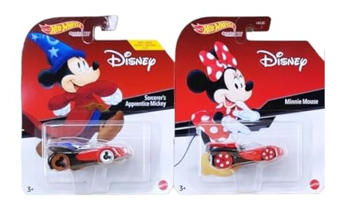 Hot Wheels Disney Character Cars, Zauberlehrling Mickey Mouse und Minnie Mouse Die-Cast Collection, ab 3 Jahren Hot Wheels Disney Character Cars, Zauberlehrling Mickey Mouse und Minnie Mouse Die-Cast Collection, ab 3 Jahren von Hot Wheels