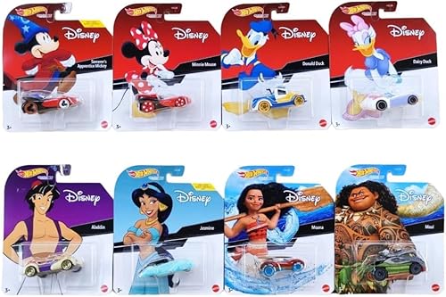 Hot Wheels Disney Character Cars 2022 Release HDL35-956C mit 8 Druckguss-Fahrzeugen in versiegeltem Koffer von Hot Wheels