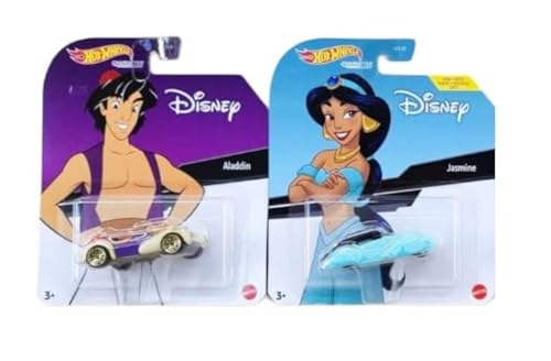 Hot Wheels Disney Character Cars Collection, Aladdin und Jasmin Die-Cast Vehicles, 2er-Pack, ab 3 Jahren Hot Wheels Disney Character Cars Collection, Aladdin und Jasmin Die-Cast Vehicles, 2er-Pack, ab 3 Jahren von Hot Wheels