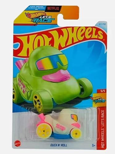 Hot Wheels Duck N' Roll Rennwagen, leuchtet im Dunkeln, 5/5 von Hot Wheels