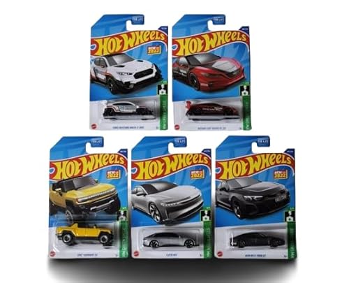 Hot Wheels Elektrofahrzeug Die-Cast Cars 5-Pack Random Green Speed Collection EV Cars Elektrofahrzeuge (Stile können variieren) von Hot Wheels