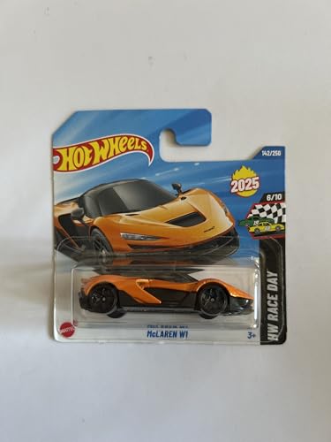 Hot Wheels Fahrzeug im Maßstab 1:64, zum Spielen oder Ausstellen, Auto-Kollektion, Geschenk für Kinder, Modell 2025, wählen Sie 1 Auto (HYW41, 142/250 McLaren W1) von Hot Wheels
