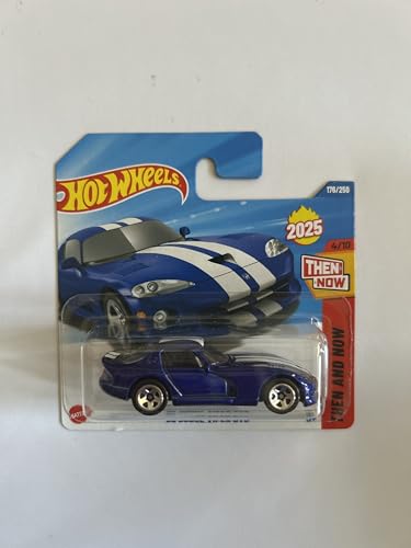 Hot Wheels Fahrzeug im Maßstab 1:64, zum Spielen oder Ausstellen, Auto-Kollektion, Geschenk für Kinder, Modell 2025, wählen Sie 1 Auto (HYW50, 176/250 '96 Dodge Viper GTS) von Hot Wheels
