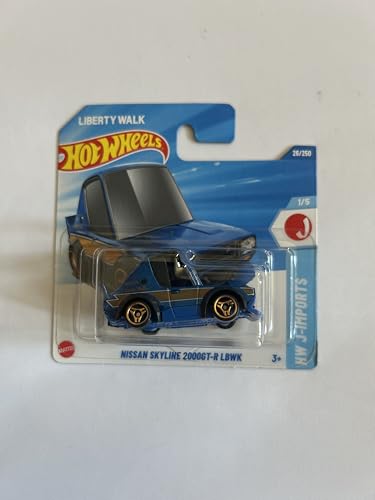 Hot Wheels Fahrzeug im Maßstab 1:64, zum Spielen oder Ausstellen, Auto-Kollektion, Geschenk für Kinder, Modell 2025, wählen Sie 1 Auto (HYX54, 26/250 Nissan Skyline 2000GT-R LBWK) von Hot Wheels