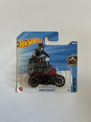 Hot Wheels Fahrzeug im Maßstab 1:64, zum Spielen oder Ausstellen, Auto-Kollektion, Geschenk für Kinder, Modell 2025, wählen Sie 1 Auto (HYY85, 150/250, Honda CB750 Kaffee) von Hot Wheels