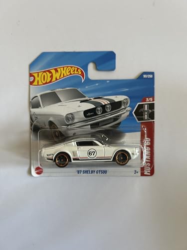 Hot Wheels Fahrzeug im Maßstab 1:64, zum Spielen oder Ausstellen, Auto-Kollektion, Geschenk für Kinder, Modell 2025, wählen Sie 1 Auto (HYY93, 161/250 '67 Shelby GT500) von Hot Wheels