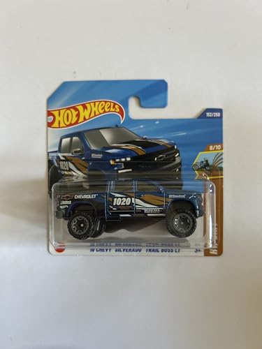 Hot Wheels Fahrzeug im Maßstab 1:64, zum Spielen oder Ausstellen, Auto-Kollektion, Geschenk für Kinder, Modell 2025, wählen Sie 1 Auto (HYY97, 152/250 '19 Chevy Silverado Trail Boss LT) von Hot Wheels