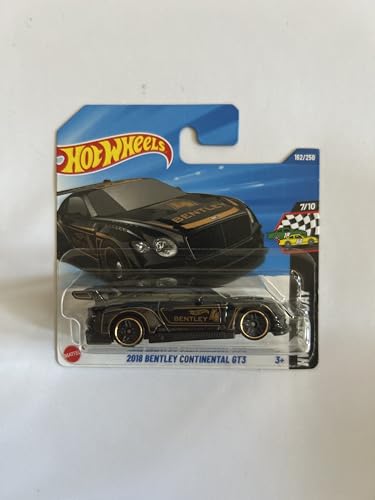 Hot Wheels Fahrzeug im Maßstab 1:64, zum Spielen oder Ausstellen, Auto-Kollektion, Geschenk für Kinder, Modell 2025, wählen Sie 1 Auto (JBB30, 162/250 2018 Bentley Continental GT3) von Hot Wheels