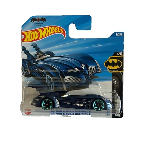 Hot Wheels Fahrzeug im Maßstab 1:64, zum Spielen oder Ausstellen, Autosammlung, Geschenk für Kinder, Modell 2025, wählen Sie 1 Auto (HYX61, 2/250 Batman und Robin Batmobile) von Hot Wheels