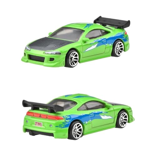 Hot Wheels Fast and Furious BRIAN O'CONNER Auto 1995 MITSUBISHI ECLIPSE Modell Die Cast Maßstab 1:64 - Länge 7cm - JBY29 von Hot Wheels